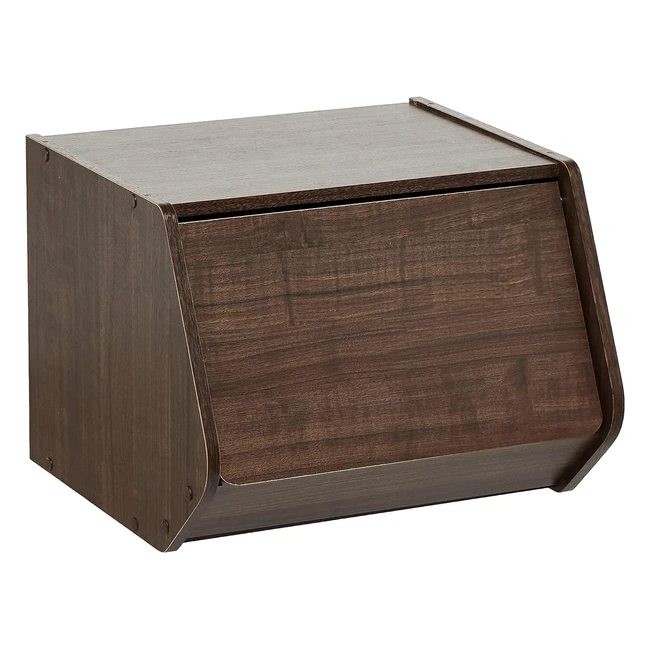 Scaffale Contenitore in Legno Iris Ohyama STB400D - Versatile e Impilabile - Marrone