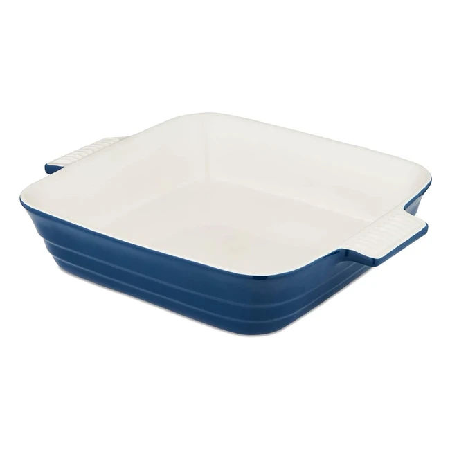 Barbary Oak BO875003BLU Foundry 26cm Ceramic Square Oven Dish Limoges Blue - Longlasting, Heat Resistant, Easy to Clean