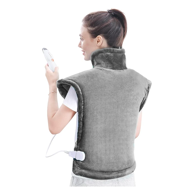 Almohadilla Eléctrica para Espalda Hombros Cuello 60x85cm - 4 Niveles de Temperatura