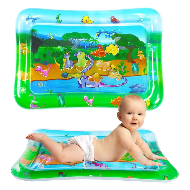 Tapis d'éveil gonflable pour bébé Jundajc - Monde des dinosaures