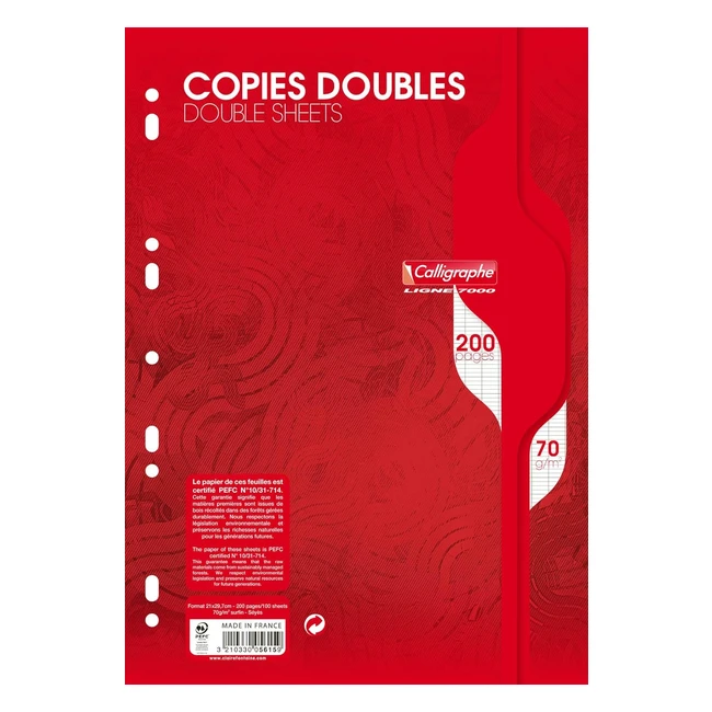 Caligraphe Copie Doppie Perforate 200 Pagine - Alta Qualità e Design Moderno