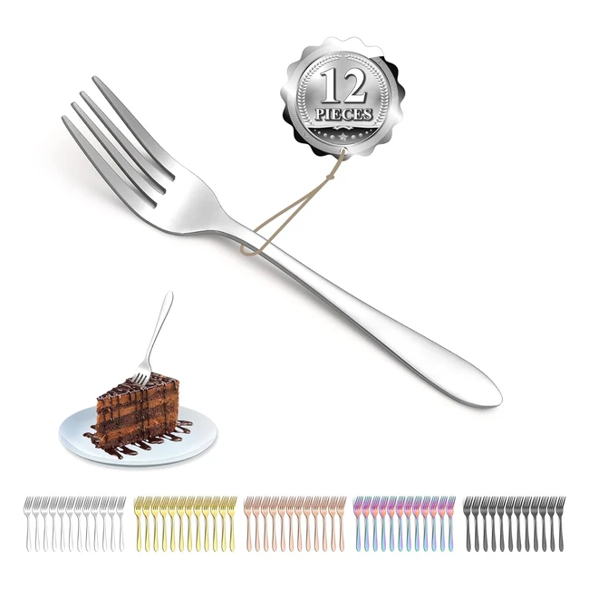Ensemble de 12 fourchettes dessert en acier inoxydable 14cm - Kyraton
