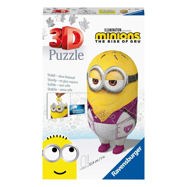 Ravensburger Minions 2 Disco Minion 3D Puzzle - Age 6+ - 54 Pieces - No Glue