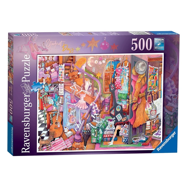 Ravensburger Student Days 500 Piece Jigsaw Puzzle - Fun Chaos and Camaraderie - Ideal for Adults and Kids