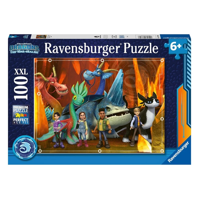 Ravensburger Dragons The Nine Realms Jigsaw Puzzle - Age 6+, 100 Pieces XXL