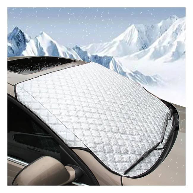 Beeway Car Windshield Cover - Heavy Duty Ultra Thick Protective SnowIceFros