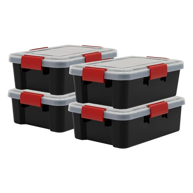 Iris Ohyama Kunststoffaufbewahrungsbox 10L Garage Aufbewahrungsbox 4er-Set BPA-f