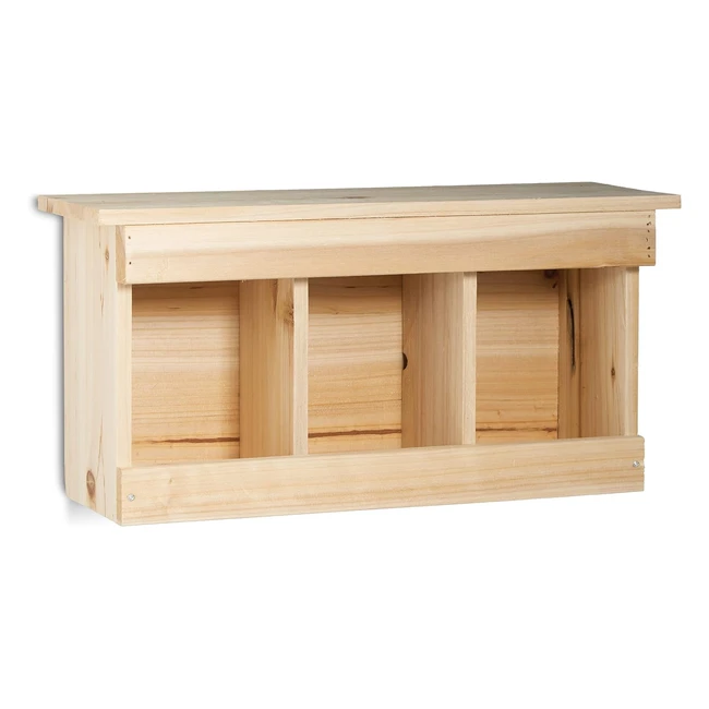 Nido Artificiale per Passeri Passerotti 3 Scomparti in Legno - Relaxdays