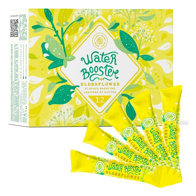 Booster d'eau - Mélange pour boisson à la fleur de sureau et vitamine C - 12x25g