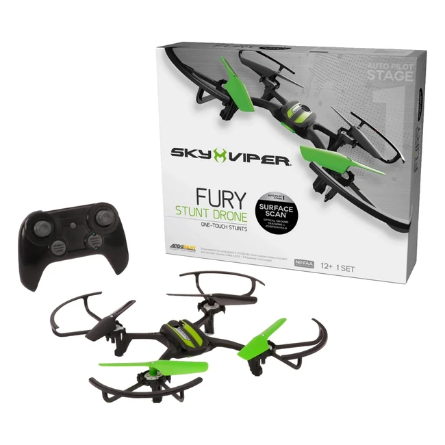Sky Viper Fury Stunt Drone - Stable Flight for Beginners - Includes Camera Senso