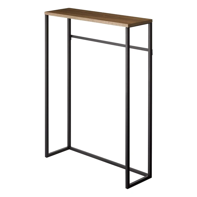 Yamazaki Home Modern Console Table - Slim, Narrow, Metal and Wood - Entryway or Living Room - Black