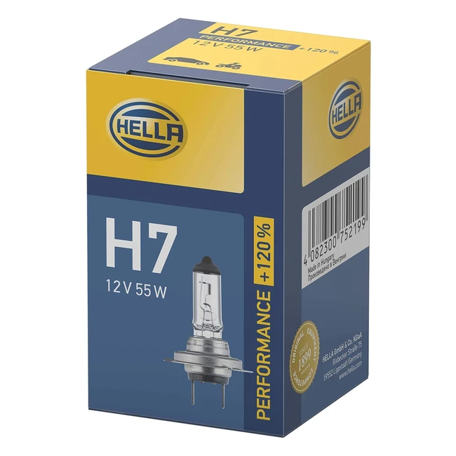 Ampoule H7 Performance Hella 8GH223498031 - Jusqu 120 de luminosit