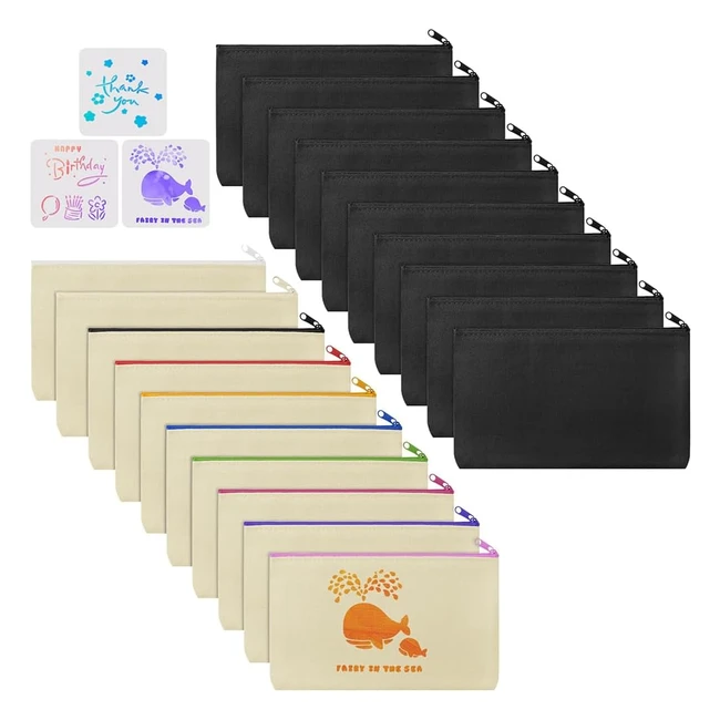 Trousses de Maquillage en Toile Vierge - Lot de 20 - Vicloon