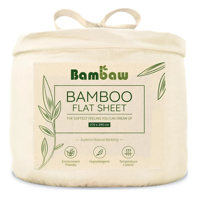 Sábana encimera beige 270x290 cm - Bambaw - Suavidad y confort