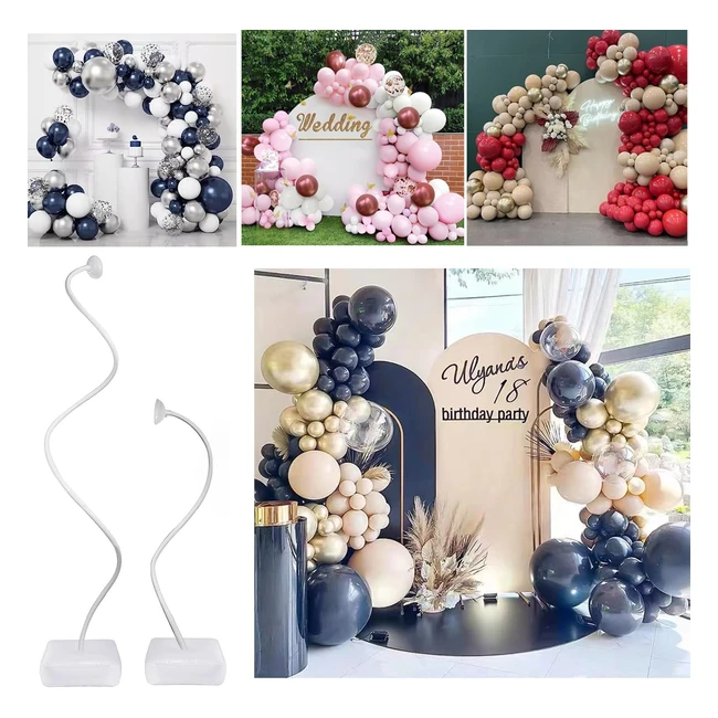 Kit de Acro de Globos Ajuste Libre - Tamaño del Arco de Globos - Balloon Standarco - Soporte Arco para Globos de Fiesta - Cumpleaños - Boda - Fiesta - Navidad - Halloween