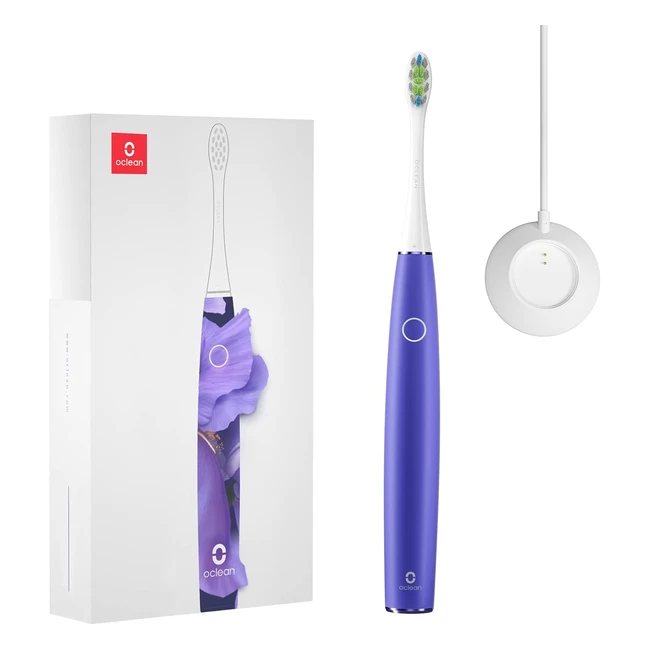 Cepillo eléctrico Oclean Air 2 ultra tranquilo con 80000 movimientos por minuto - Duración un mes - Impermeable IPX7 - Fácil de agarrar - Morado