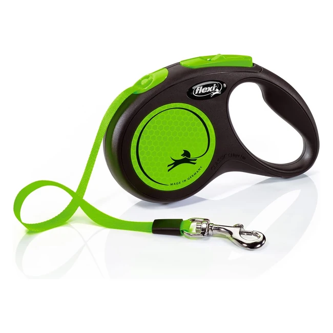 Flexi Nastro Strap Neon Nuova 200g - Guinzaglio del Nastro 5m, Hook Cromo, Componenti Morbidi