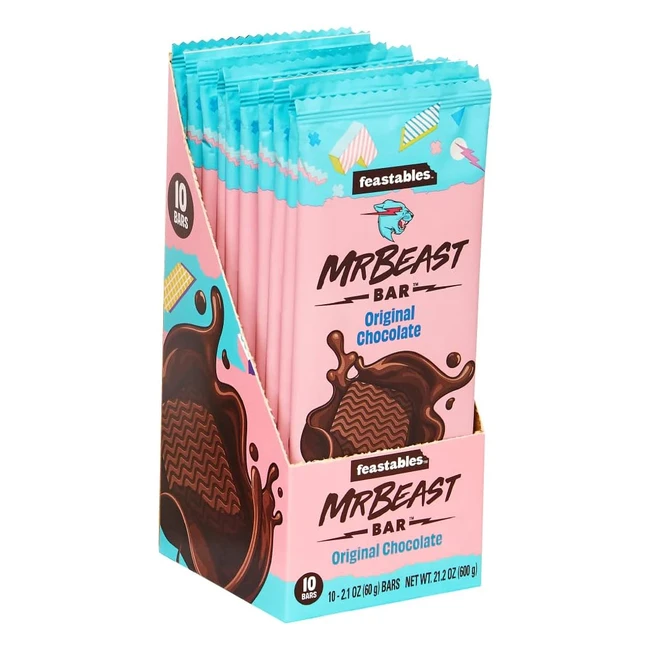 Barras de Chocolate Feastables MrBeast 10 x 60g - El regalo perfecto para los 