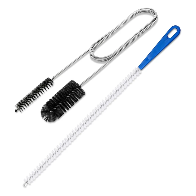 Yungmax Drain Unblocker Tools - Flexible 61 Inch Double Ended Nylon Pipe Cleaner Brush and 177 Inch Sink Unblocker Brush