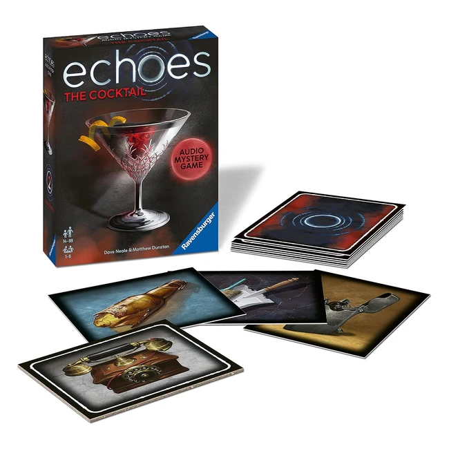 Ravensburger Echoes: Cocktail Audio Murder Mystery Game | Ages 14+ | 1-6 Players
