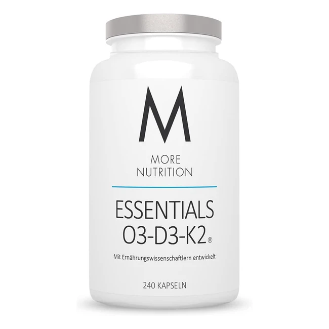 Optimale Versorgung mit More Nutrition Essentials O3D3K2 - 240 Fischl-Kapseln