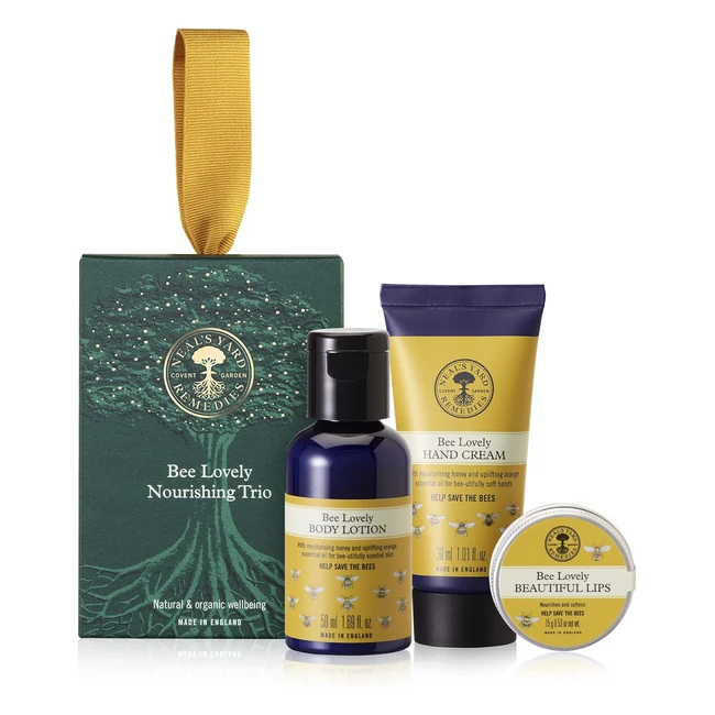 Bee Lovely Nourishing Trio Gift Set - Organic Silkysoft Skin Honey  Orange