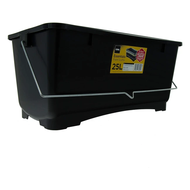 Coral 73323 Recipiente para Pintura Plástico 25L - Negro