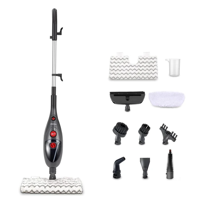 Moolan Steam Mop Handheld Steam Cleaner - Kills 99.9% Bacteria - 12-in-1 Multifunctional