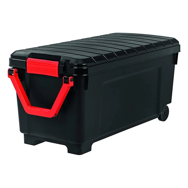 Iris Ohyama Große Kunststoffaufbewahrungsbox 170L Garagenaufbewahrungsbox BPAfrei SIA1000 Schwarz
