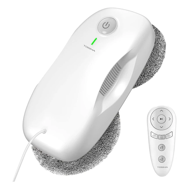 Robot limpiacristales Tosima W2 White - Limpieza de ventanas eléctrico con navegación inteligente y control remoto