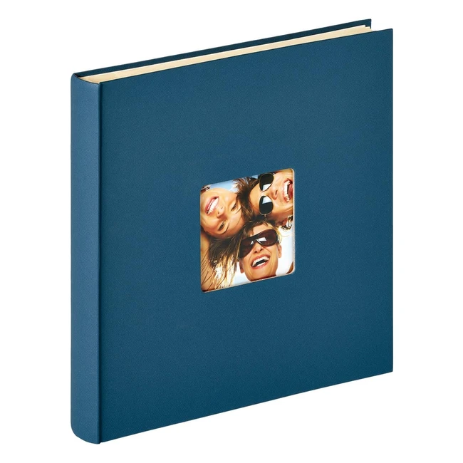 Walther Design Fotoalbum Blau 33x34 cm - Selbstklebealbum mit Coverausstanzung - Fun SK110L