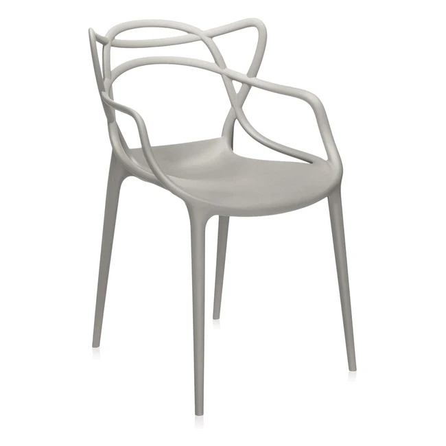 Kartell Masters Set 2 Sedie Grigio - Design di Philippe Starck - Referenza 2014 - Adatto per Interni ed Esterni