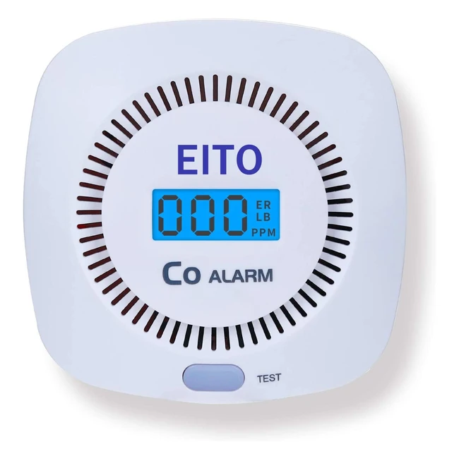 Carbon Monoxide Alarm Detector | Digital Display | Audible 85dB Alarm | Battery Powered