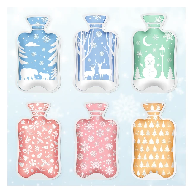 Chaufferette main rutilisable 6 chauffe main de poche pour enfant motif flocon