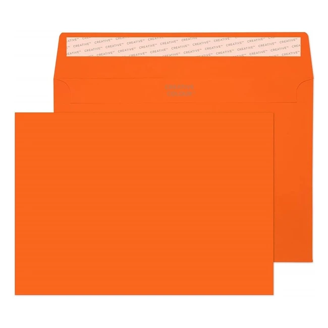 Enveloppes bande adhésive Blake Creative Colour C5 162 x 229 mm 120 gm - Orange citrouille - Bote de 25