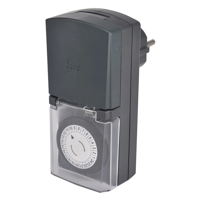 Programador Timer Diario Electraline 59502 - Uso Exterior - IP44 - Verde