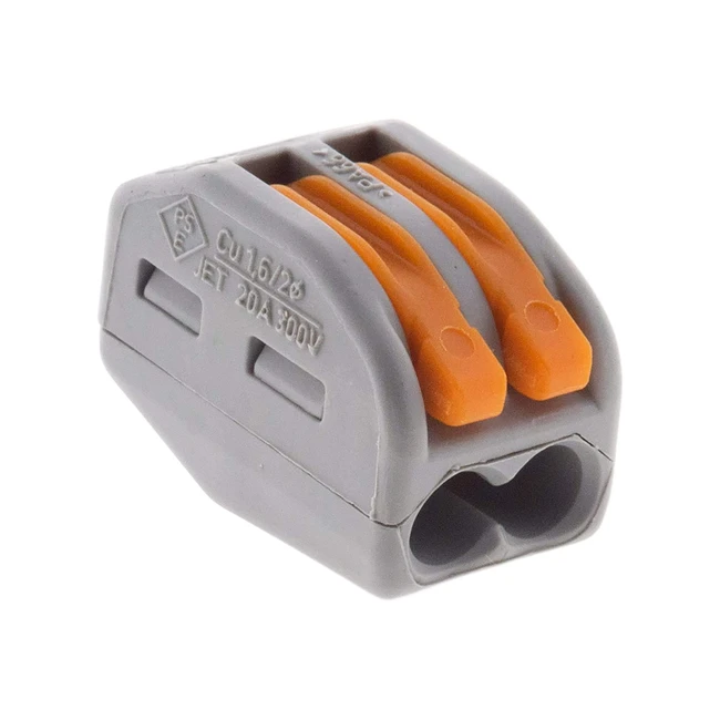 Pedestal Wago Trinquete 2E x15sc - Conecta Cables Flexibles y Rgidos sin Herra