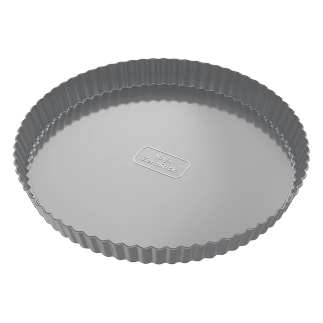 Ninja Foodi Zerostick Pie Tart Flan Tin - Nonstick Heavy Duty 10inch25cm Grey