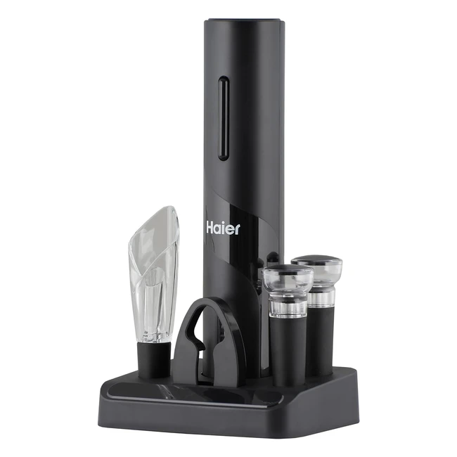 Haier 5in1 Electric Wine Opener Kit - Battery Powered - Tulip Wine Aerator - Foi