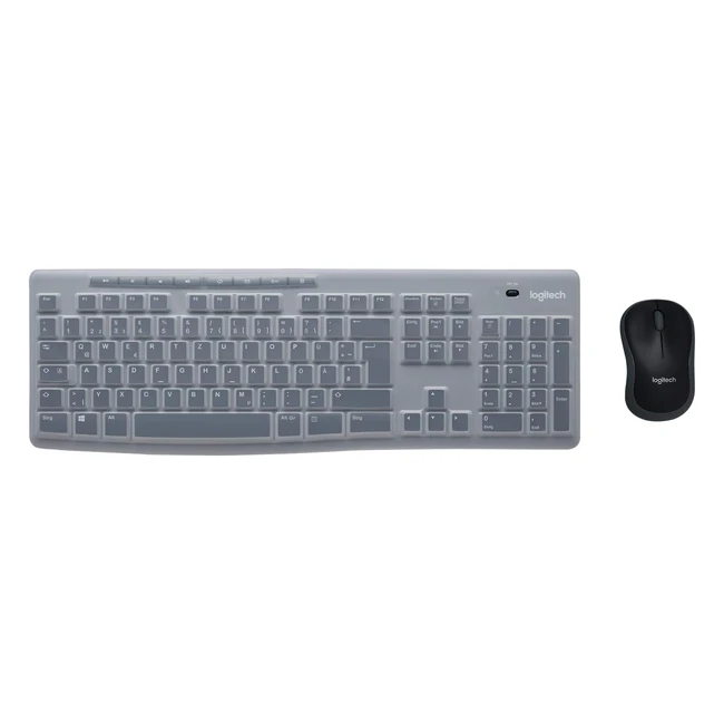 Logitech MK270 Desktop fr Bildung mit Silikonhlle kabellose Tastatur-Maus-K