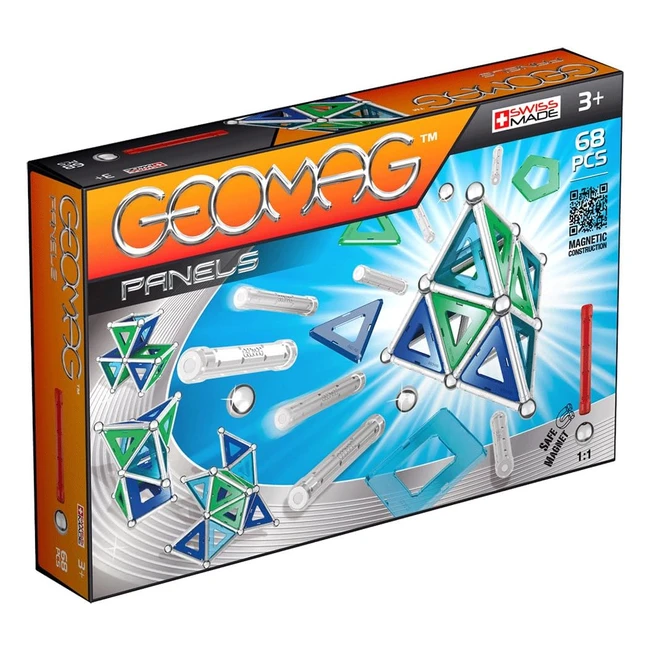 Geomag Panels - Gioco di Costruzioni Magnetico Multicolore 68 Pezzi