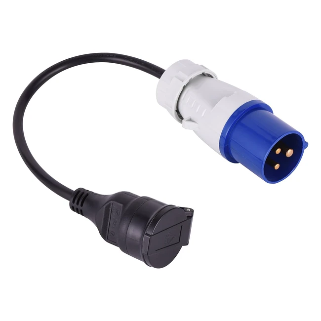 Adaptateur Electraline 20848043M pour caravane - Bleu