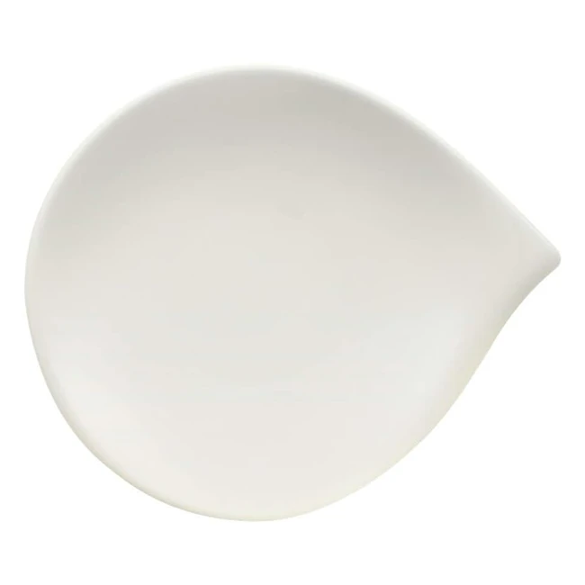 Villeroy und Boch Flow Brotteller Premium Porzellan 20 x 17 cm - Modernes Design, Stapelbar, Spülmaschinenfest