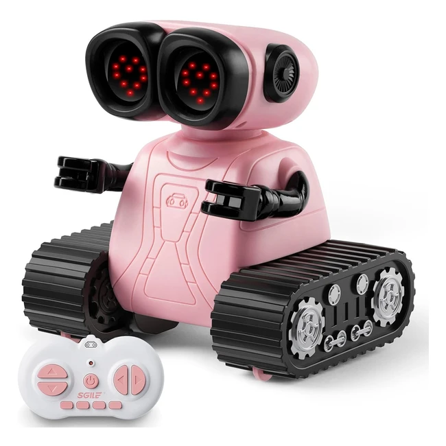 Robot interactif émotionnel SGILE avec expressions faciales LED et musique - Cadeau pour enfants 3-7 ans