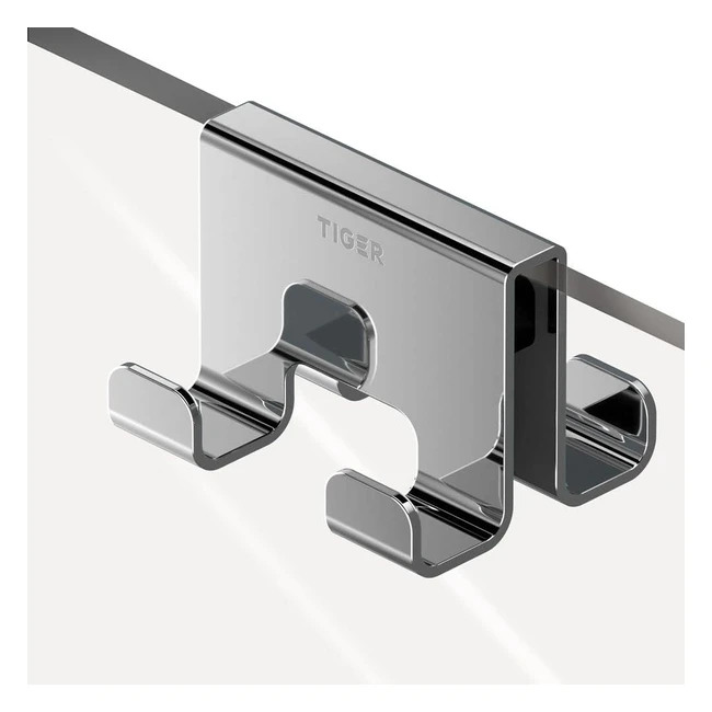 Crochet porte-serviette Tiger Caddy en caoutchouc chromé 56 x 7 x 5 cm