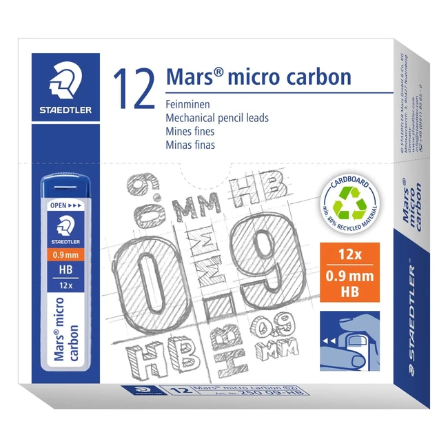 Staedtler Mars Micro 250 09 - Minas 09 mm HB (12 unidades)