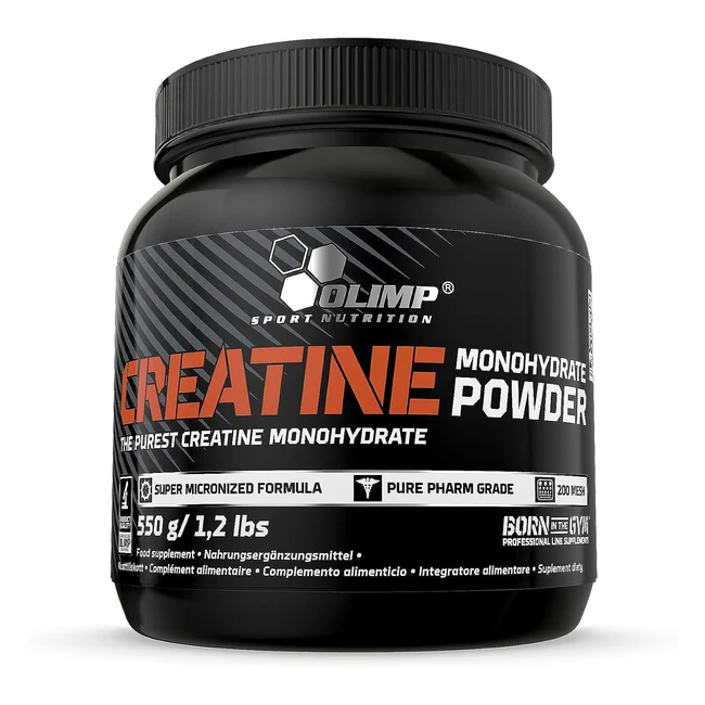 Olimp Creatine Monohydrate Powder 550gr - Integratore per Sforzi Muscolari Intensi