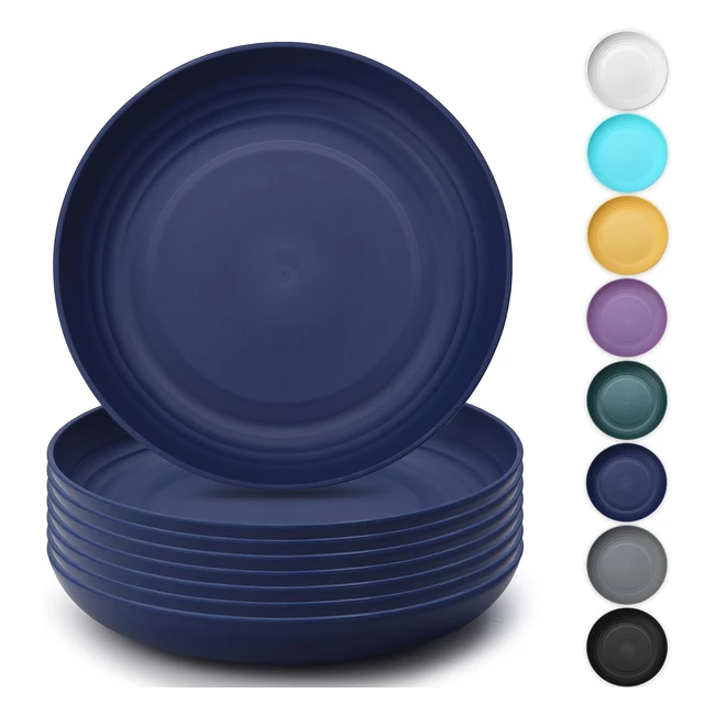 Assiettes de service en plastique incassables et réutilisables - Kyraton (8pcs)