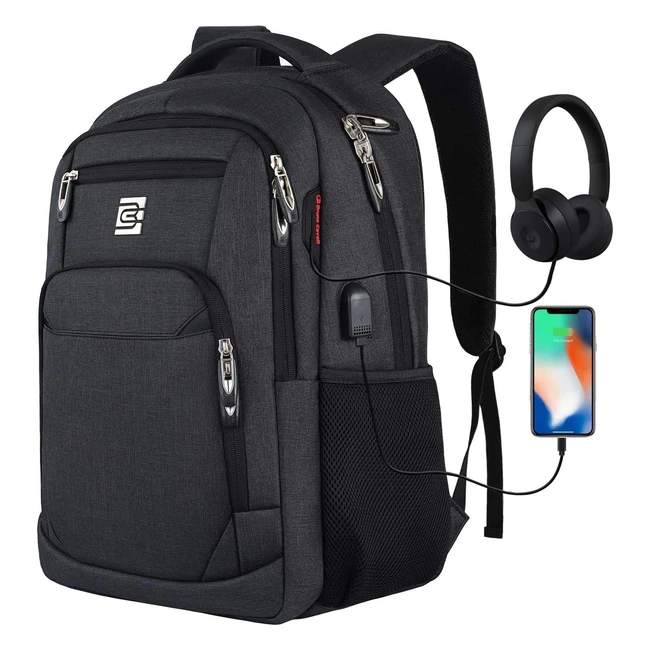 Marcello Laptop Backpack - USB Charging/Headphone Port - Anti-Theft - Water Resistant