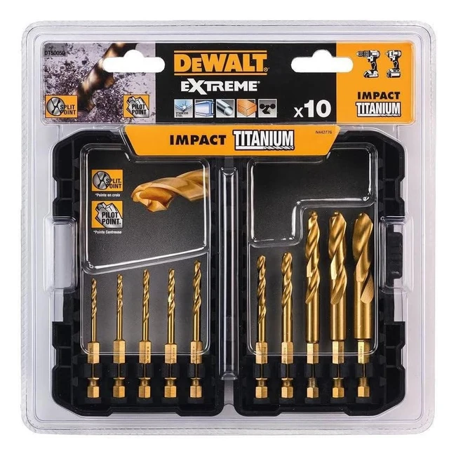 Set 10 Punte Impact Titanium Dewalt DT50050QZ - Attacco 14 - 3-12mm